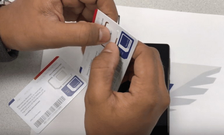 Inserting a sim card into a phone