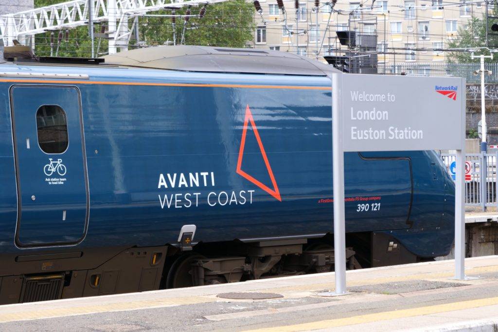 5G innovations can make for a better mass transit system An Avanti West Coast traincar at London Euston Station.