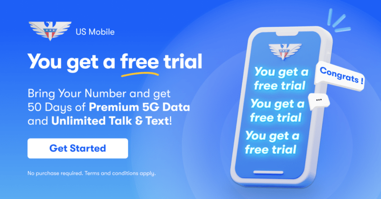 Get a free trial on US Mobile.