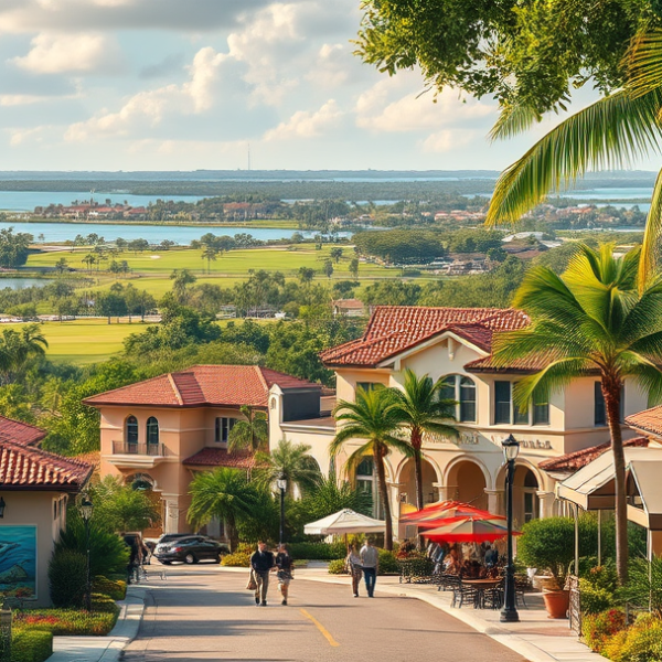 T-Mobile Plans, Coverage & Stores in Admiral's Cove, Jupiter FL 33477 A vibrant street scene in Admiral's Cove, Jupiter, FL 33477, showcasing lush tropical landscaping and elegant Mediterranean-style homes with stucco walls, red-t