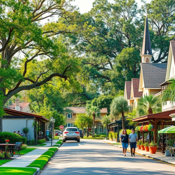 AT&T Coverage, Stores & Plans in Alafaya, Orlando FL 32820 A vibrant street scene in Alafaya, Orlando, FL 32820, showcasing a quaint neighborhood with colorful murals depicting local wildlife and community pride on resi