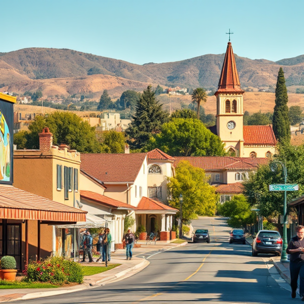 T-Mobile Plans, Coverage & Stores in Alum Rock, San Jose CA 95156 A vibrant street scene in Alum Rock, San Jose, CA 95156, showcasing colorful murals depicting local culture and history adorning nearby walls, with the iconic L