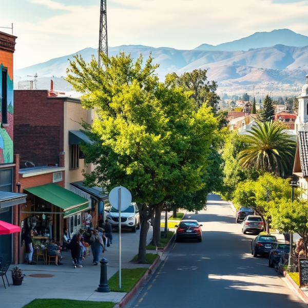 T-Mobile Plans, Coverage & Stores in Arlington, Riverside CA 92513 A vibrant street scene in Arlington, Riverside, CA 92513, showcasing a diverse neighborhood with colorful murals depicting local history and community spirit on