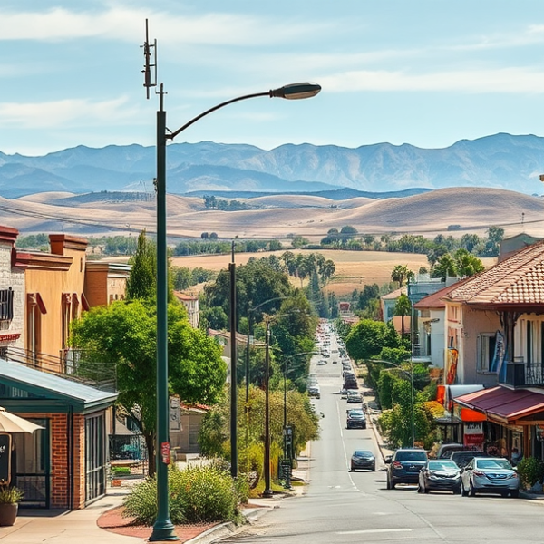 AT&T Coverage, Stores & Plans in Arrowview, San Bernardino CA 92406 A vibrant street scene in Arrowview, San Bernardino, CA 92406, showcasing a neighborhood rich with colorful murals depicting local history and cultural pride on