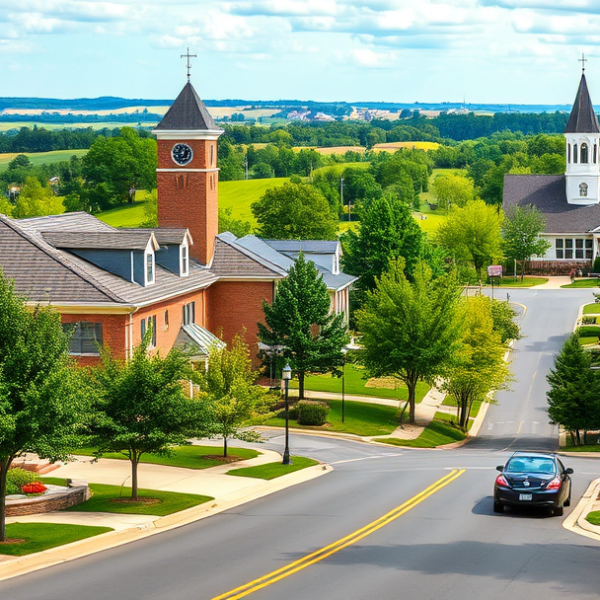 T-Mobile Plans, Coverage & Stores in Ashburn, Leesburg VA 20176 A vibrant street scene in Ashburn, Leesburg, VA (20176), showcasing a charming suburban neighborhood with tree-lined streets and well-manicured lawns. In the ba