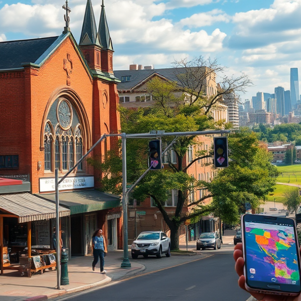 T-Mobile Plans, Coverage & Stores in Auburn Gresham, Chicago IL 60620 A vibrant street scene in Auburn Gresham, Chicago, IL (60620), capturing a diverse neighborhood with colorful murals depicting African American heritage and loc