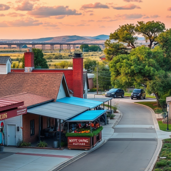 AT&T Coverage, Stores & Plans in Balch Springs, Mesquite TX 75149 A vibrant street scene in Balch Springs, Mesquite, TX (75149), showcasing a neighborhood with colorful murals depicting local history and community spirit, feat
