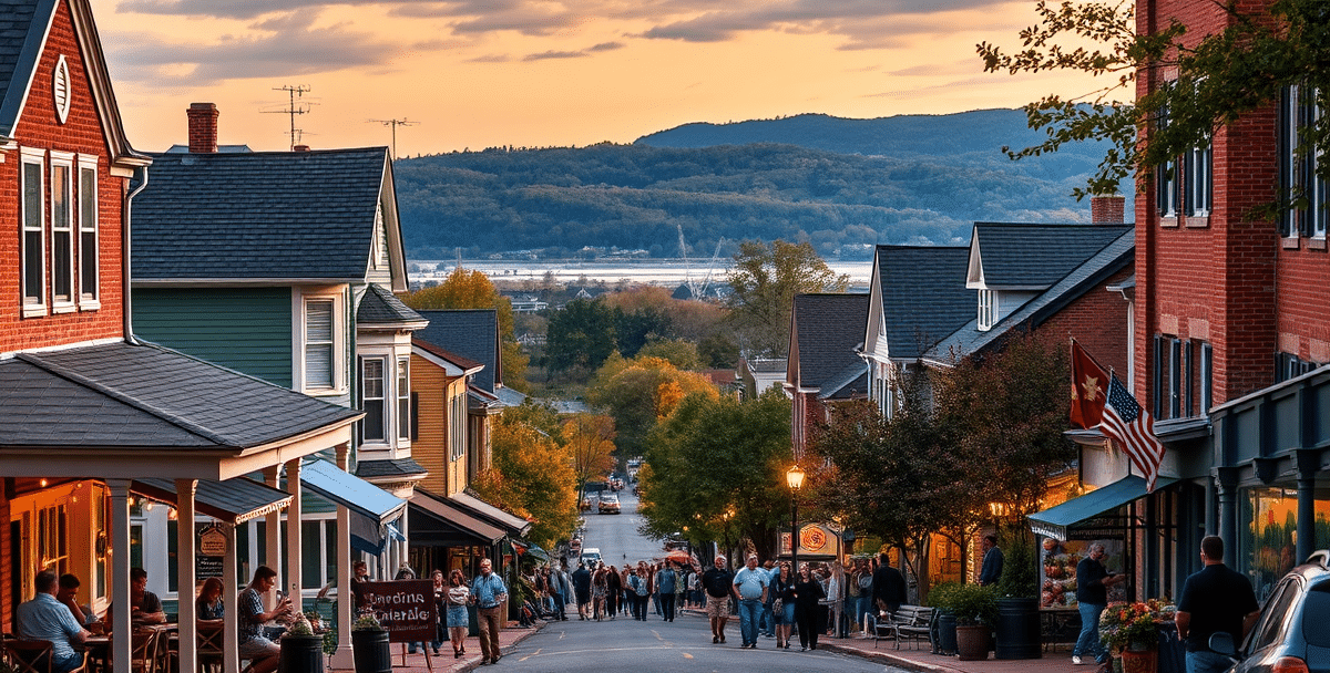 A vibrant street scene in barboursville, huntington, wv (25709), showcasing the historic barboursville museum and the iconic mural of local appalachian heritage