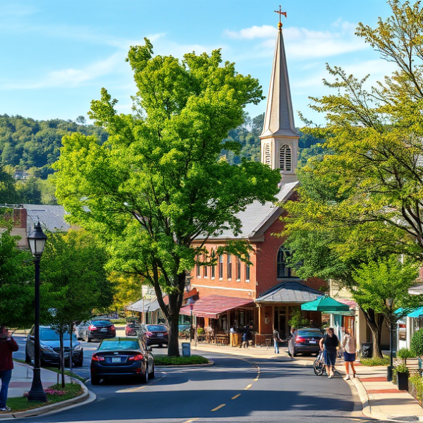 AT&T Coverage, Stores & Plans in Barboursville, Huntington WV 25779 A vibrant street scene in Barboursville, Huntington, WV 25779, showcasing a lively neighborhood with iconic landmarks: the colorful murals on the historic Barbo