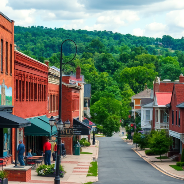 AT&T Coverage, Stores & Plans in Belknap, Louisville KY 40255 A vibrant street scene in Belknap, Louisville, KY 40255, showcasing a lively neighborhood with colorful murals depicting local history and community spirit ador