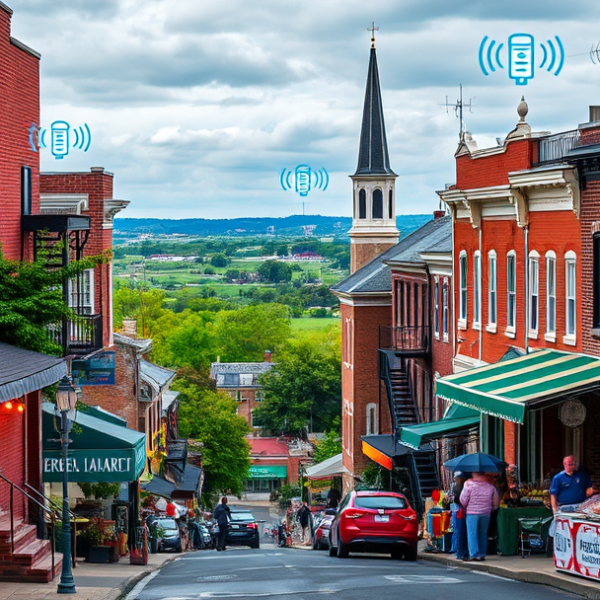 T-Mobile Plans, Coverage & Stores in Bergen-Lafayette, Jersey City NJ 07303 A vibrant street scene in Bergen-Lafayette, Jersey City, NJ (07303), showcasing colorful murals of local history and community pride adorning brick walls, with