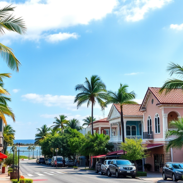 AT&T Coverage, Stores & Plans in Boca Raton, Boynton Beach FL 33474 A vibrant street scene in Boca Raton, Boynton Beach, FL 33474, showcasing a lively neighborhood with colorful murals celebrating local culture and history on bu