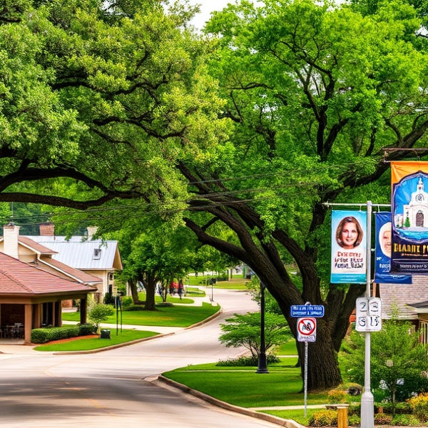 T-Mobile Plans, Coverage & Stores in Briar Forest, Houston TX 77277 A vibrant street scene in Briar Forest, Houston, TX (77277), showcasing lush green parkways lined with mature live oaks and magnolias, with glimpses of nearby T