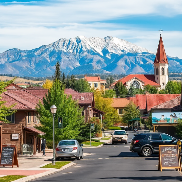 AT&T Coverage, Stores & Plans in Briargate, Colorado Springs CO 80920 A vibrant street scene in Briargate, Colorado Springs, CO (80920), showcasing a suburban neighborhood with well-manicured lawns and tree-lined sidewalks. In the