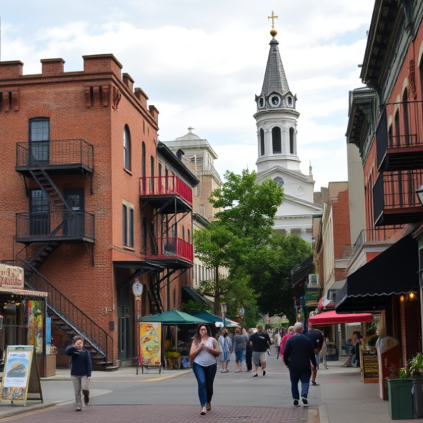 T-Mobile Plans, Coverage & Stores in Broadway - Slavic Village, Cleveland OH 44105 A vibrant street scene in Broadway–Slavic Village, Cleveland, OH (44105), showcasing colorful murals depicting Slavic heritage and local history adorning brick