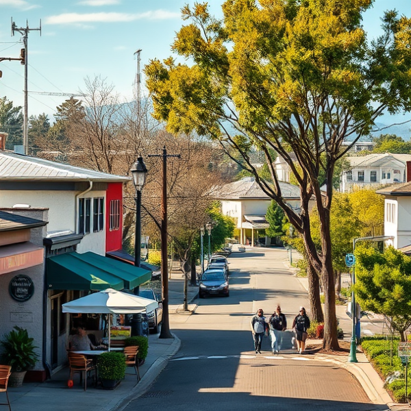 AT&T Coverage, Stores & Plans in Brokaw, San Jose CA 95161 A vibrant street scene in Brokaw, San Jose, CA 95161, featuring local landmarks like the colorful mural celebrating Silicon Valley innovation and the historic B
