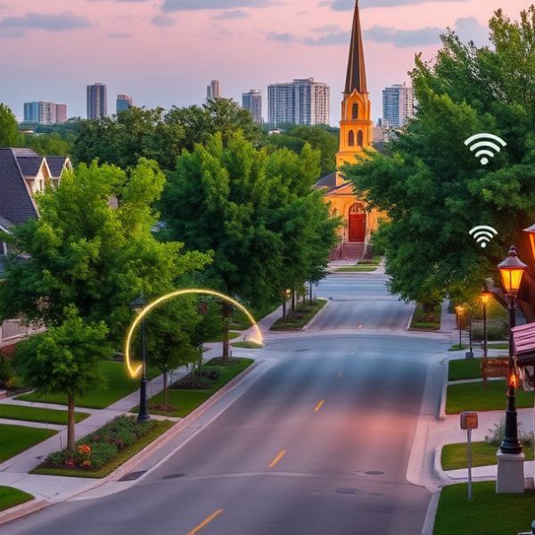 T-Mobile Plans, Coverage & Stores in Brookhollow West, Houston TX 77241 A vibrant street scene in Brookhollow West, Houston, TX (77241), showcasing lush green parks and mature trees lining the neighborhood streets. Elegant single-fa