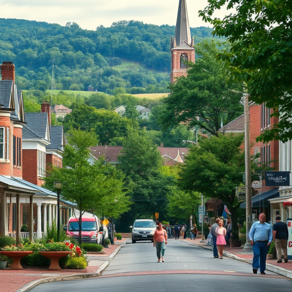 AT&T Coverage, Stores & Plans in Bryan Station, Lexington KY 40505 A vibrant street scene in Bryan Station, Lexington, KY (40505), featuring historic brick cottages and early 20th-century homes with charming porches, lush green