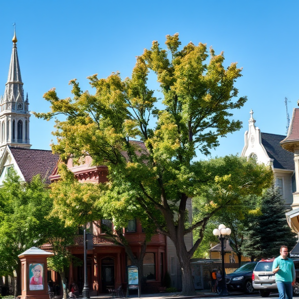 T-Mobile Plans, Coverage & Stores in Capitol Hill, Salt Lake City UT 84150 A vibrant street scene in Capitol Hill, Salt Lake City, UT 84150, showcasing historic Craftsman and Victorian homes with ornate woodwork and colorful facades li