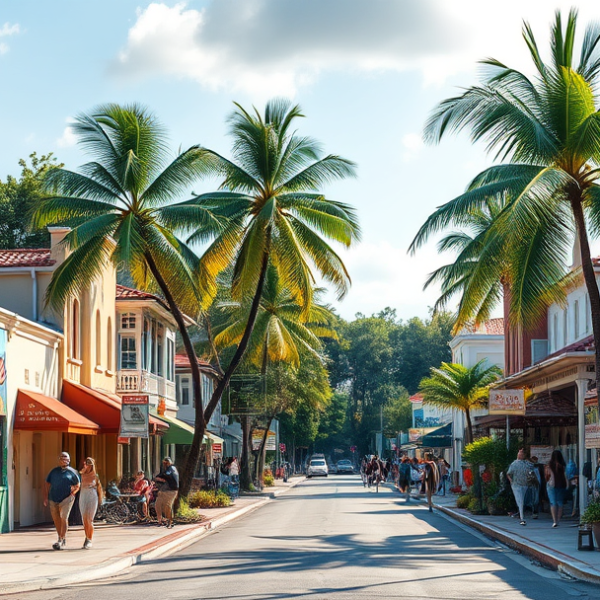 AT&T Coverage, Stores & Plans in East Central Boulevard, Lake Worth FL 33464 A vibrant street scene along East Central Boulevard in Lake Worth, FL (zip 33464), showcasing a lively neighborhood with colorful murals depicting local culture