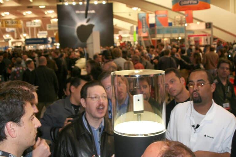 The original iPhone, revealed at Macworld 2007.