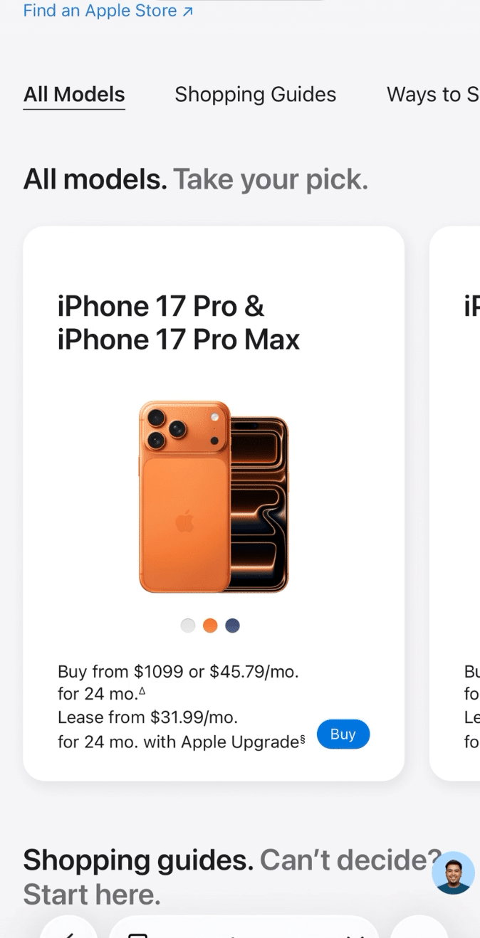 Choose the model before configuring your phone.