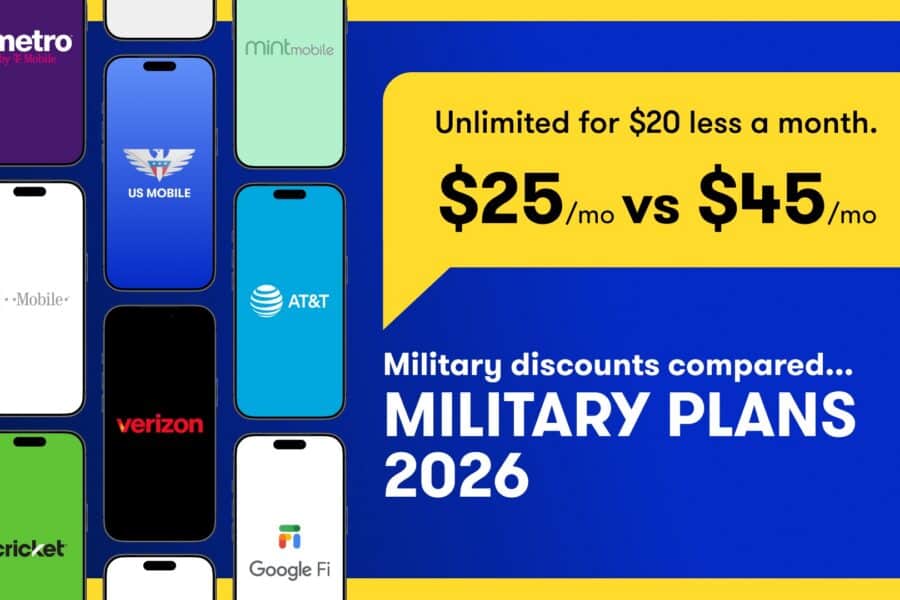 Military phone plans 2026: us mobile unlimited at $25/mo vs t-mobile essentials military at $45/mo